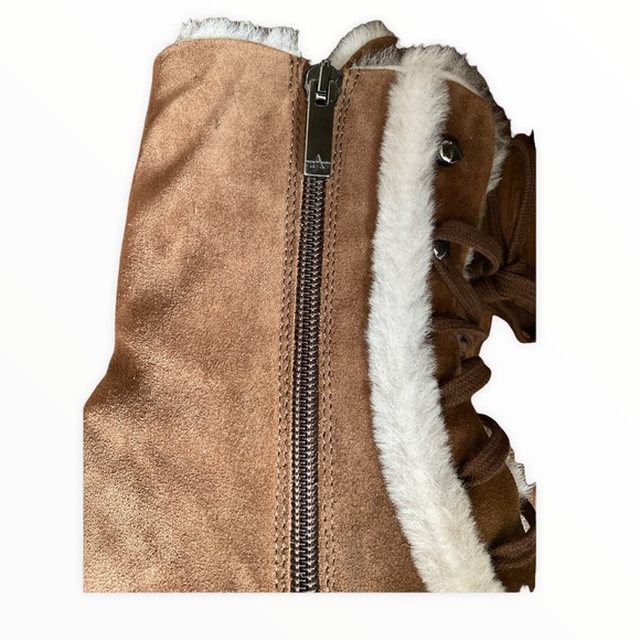 🆕 Aquatalia Suede/Shearling Boot With Side Zip - Picture 10 of 14